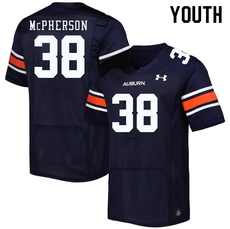 Youth Auburn Tigers #38 Alex McPherson Navy 2023 College Stitched Football Jersey